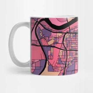 Kansas City Map Pattern in Purple & Pink Mug